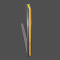 Modern Tech Inspired Outdoor Landscape Lights With Yellow Accent Strips Design