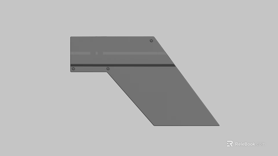Gray Metal Mechanical Component With Connected Plates And Bolt Fasteners 3d model 