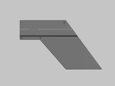 Gray Metal Mechanical Component With Connected Plates And Bolt Fasteners 3d model