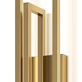 Modern Golden Wall Lamp With Geometric Metal Frame For Home Interior Decor