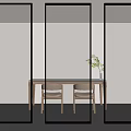 Glass screen partition 3d model