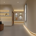 Beauty Hair Salon Interior With Vanity Table Mirror Bamboo Decor And Lighting