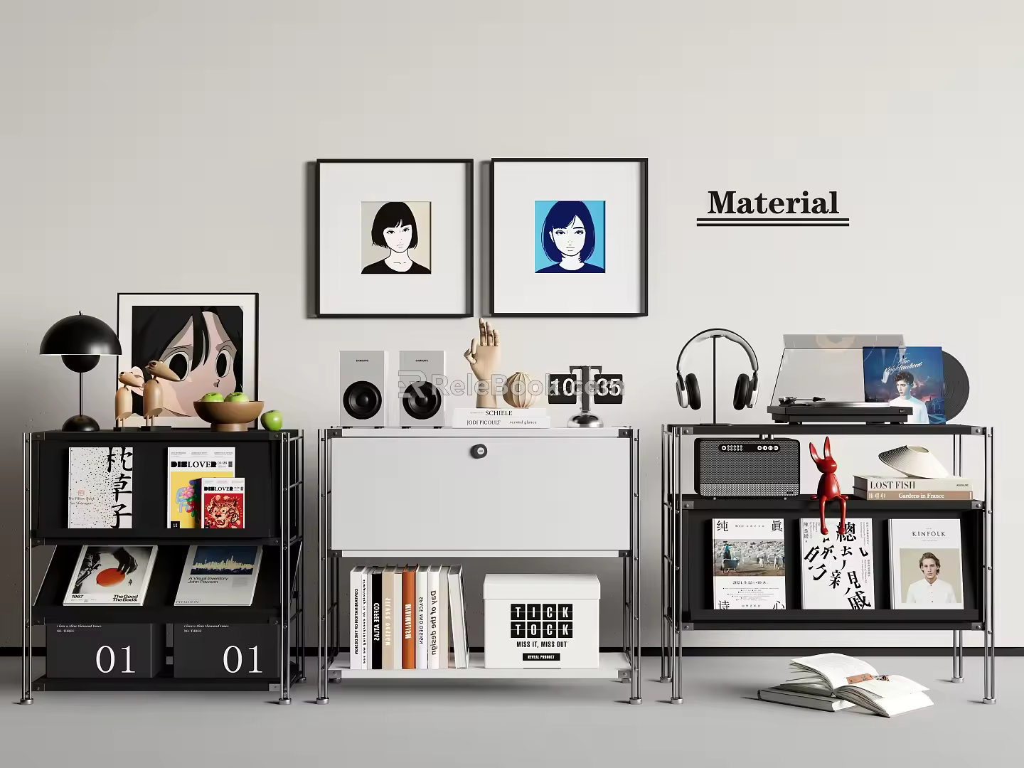 Bookshelf 3d model