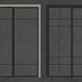 Modern Sliding Doors With Glass Panels Metal Frames And Grid Design For Interior
