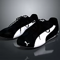 Puma Black And White Casual Sneakers With Logo And Sporty Design
