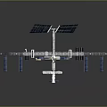 3D Space Station Model Featuring Solar Panels And Connected Modules 3d model