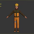 Anime Naruto Character with Spiky Yellow Hair and Orange Jumpsuit Appearance