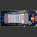 Audi Red Bull Racing Car Featuring Blue Body BOSCH And Sponsor Decals