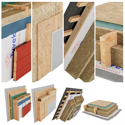 Stylish Decorative Ornament Combination with Wooden and Metal Elements for Modern Home Interior Decor 3d model