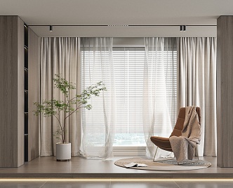 Modern Curtains 3d model