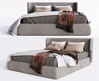 Modern Double Bed 3d model