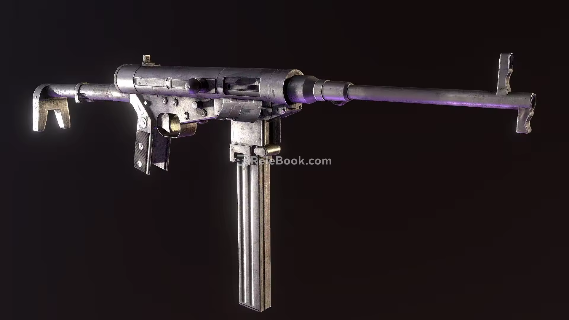 Light submachine gun 3d model