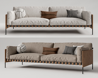 Modern double sofa 3d model