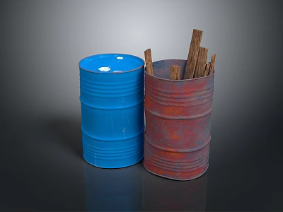 Metal Bucket Milk Bucket Iron Bucket Old Iron Bucket Big Iron Bucket Removable Metal Bucket Oil Bucket Oil Bucket 3d model