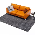 Modern double sofa 3d model