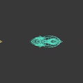 Three Colorful Decorative Weapons With Black White Red Blades And Intricate Patterns