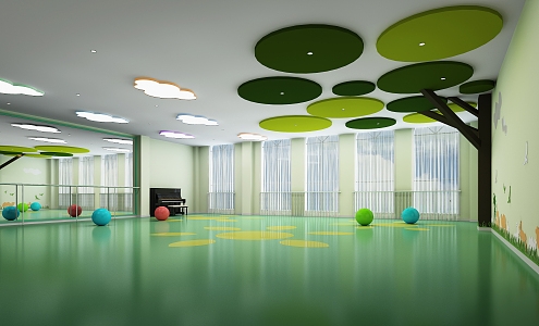 Modern Dance Room 3d model