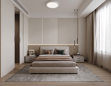 Modern Bedroom Ceiling Lamp Simple Master Bedroom Cloakroom Wardrobe Chandelier Suite Bedside Table 3d model