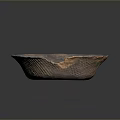 Sculpted Bowl With Handcrafted Textured Surface And Rustic Earthenware Design