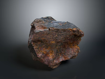 Natural Stone and Wood Material with Rustic Texture and Earthy Tones 3d model