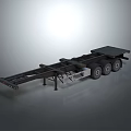 Heavy Duty Black Flatbed Trailer Featuring Multi Wheel Long Chassis For Cargo Transport