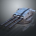 turret turntable sci-fi tower defense game tower defense 3d model