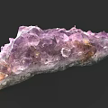 Natural Purple Amethyst Cluster Jewelry Piece With Raw Crystal Texture And Sparkling Surface
