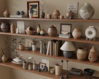 Quiet Ancient Pocus Combination Quiet Wind Pocus Ancient Pocus Vase Flower Art Pot Books 3d model