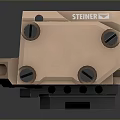 Tactical Copper Colored Weapon Sight With Yellow Lens And Adjustment Knobs Design