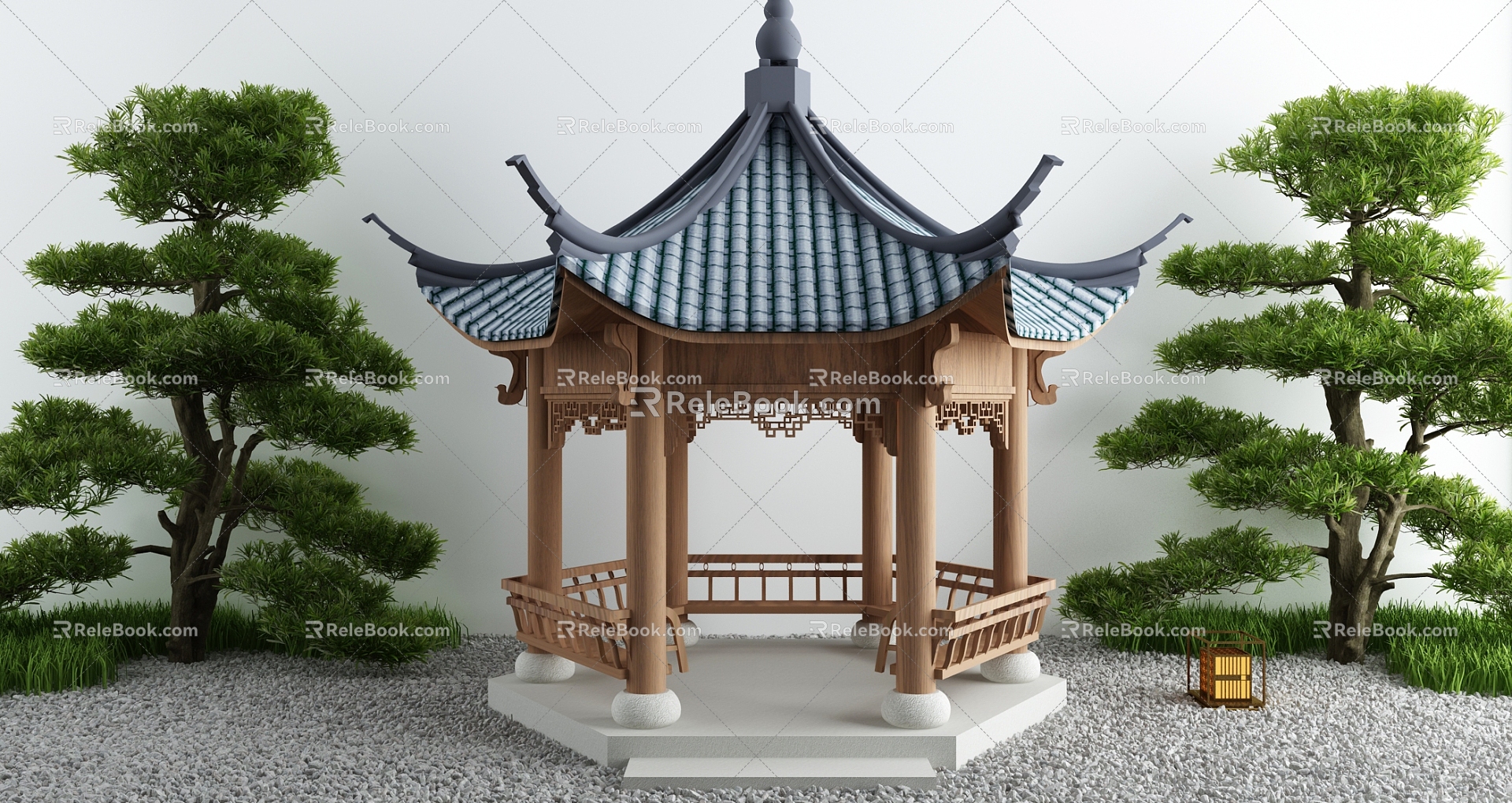 Ancient Pavilion Leisure Pavilion 3d model