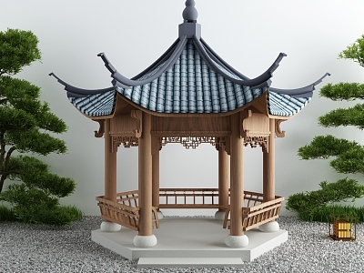 Ancient Pavilion Leisure Pavilion 3d model