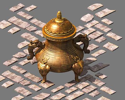 New Chinese-style censer 3d model