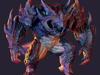 Monster Fantasy Creature Long Tail Demon Boss Vuerkanus Game 3d model
