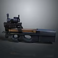 Tactical Modern Weapon With Scope Wooden Component And Metal Frame Design
