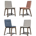 Modern Stylish Dining Chairs With Upholstered Seats And Walnut Legs In Multiple Colors