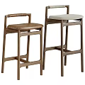 Stylish Wooden Bar Stools With Leather And Fabric Seats Modern Design