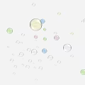 Colorful And Transparent Bubbles Floating On White Background With Various Sizes 3d model