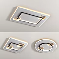 Modern Sleek LED Ceiling Light Designs Square And Round For Home Interior 3d model