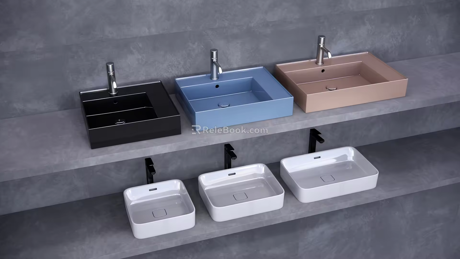 Modern wash basin 3d model