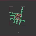 Aerial View Planning of Red Roof Building Complex with Organized Layout and Green Surroundings