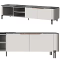 Modern Entryway Side Cabinet With Light Color Sleek Design Storage Drawers And Metal Legs