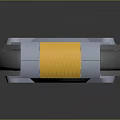 Gray Computer Interface Module with Blue Glowing Ring Yellow Stripe and CTM4530
