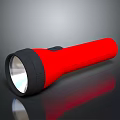 Red And Black Handheld Flashlight Design With Bright Beam And Durable Body 3d model