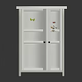 White Storage Cabinet With Simple Doors And Functional Minimalist Home Furniture Design