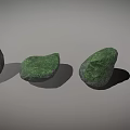 Natural Green Stone Specimens with Various Shapes Sizes Arranged in Row for Decoration