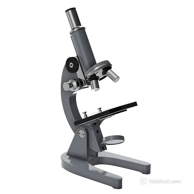 High Precision Medical Microscope For Laboratory Use With Adjustable Lenses And Stable Base 3d model