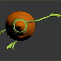 Cartoon Carrot Character With Green Limbs And Headband In Martial Arts Pose