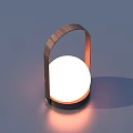 Modern Table Lamp Design With Wooden Handle Warm Round Bulb And Smooth Base