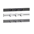 Three Strip Kitchen Appliances With Control Knobs In Black And White