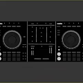 Professional DJ Mixer With Dual Turntables Control Knobs And LED Lights Panel